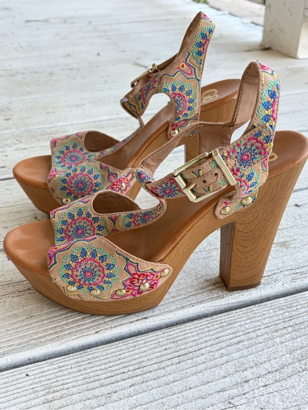 Gianni Bini Boho Platform Heel - Size 9 - Picture 1 of 10